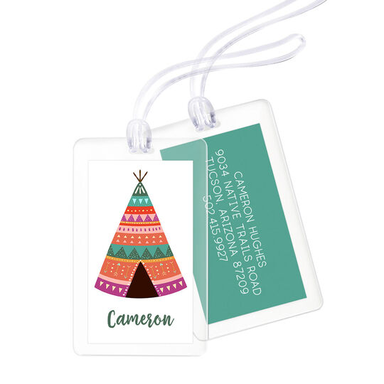 Colorful Teepee Luggage Tags